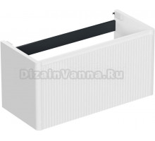 Тумба под раковину без столешницы Allen Brau Gravity 100 1 ящик, с фрезеровкой, матовый белый