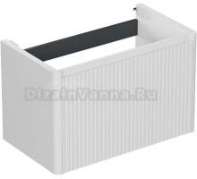 Тумба под раковину без столешницы Allen Brau Gravity 80 1 ящик, с фрезеровкой, матовый белый