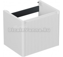 Тумба под раковину без столешницы Allen Brau Gravity 60 1 ящик, с фрезеровкой, матовый белый
