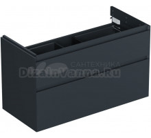 Тумба под раковину без столешницы Allen Brau Infinity 100 2 ящика, без подсветки, матовый антрацит
