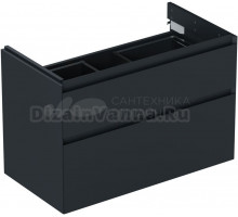 Тумба под раковину без столешницы Allen Brau Infinity 85 2 ящика, без подсветки, матовый антрацит