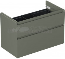 Тумба под раковину без столешницы Allen Brau Infinity 85 2 ящика, без подсветки, матовая олива