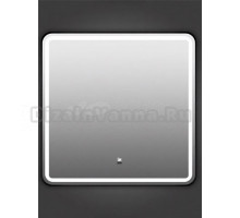 Зеркало Comforty Ситара 80 с подсветкой, бесконтактный сенсор, антизапотевание, матовое черное