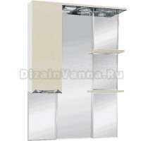 Зеркало Misty Орхидея 75 L с подсветкой, бежевая эмаль