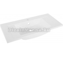 Мебельная раковина De Aqua Кубика 80 накладная, белая, прямоугольная, искусственный камень