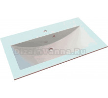 Мебельная раковина Aquanet Мадонна Marmite Mikaela 91 накладная, белая, прямоугольная, искусственный мрамор