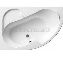 Акриловая ванна Ravak Rosa I CM01000000 L без опоры 160x105 см, угловая, левая, встраиваемая, белая, асимметричная, для инвалидов, с полотенцедержателем