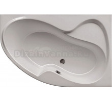 Акриловая ванна Ravak Rosa II C421000000 R без опоры 170x105 см, угловая, правая, пристенная, белая, асимметричная