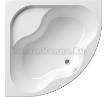 Акриловая ванна Ravak Gentiana CG01000000 без опоры 150x150 см, угловая, пристенная, белая, четверть круга