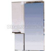 Зеркало Misty Орхидея 65 L с подсветкой, белая эмаль