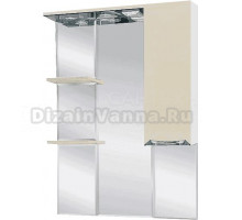 Зеркало Misty Орхидея 75 R с подсветкой, бежевая эмаль