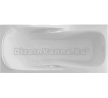 Акриловая ванна 1MarKa Calypso У06341 без опоры 170x75 см, пристенная, белая