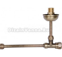 Подводка воды для унитаза Simas угловая с вентилем бронза