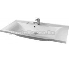 Мебельная раковина AQUATON Премьер 120 накладная, белая, прямоугольная, искусственная мрамор