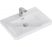 Мебельная раковина BelBagno Energia-N 60 накладная, белая, прямоугольная, искусственная мрамор