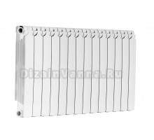 Радиатор биметаллический секционный Теплоприбор БР1-500 14 секций, боковое проходное подключение, белый RAL 9016
