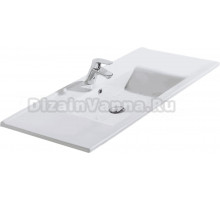 Мебельная раковина BelBagno Atria 100 накладная, белая, прямоугольная, фаянс