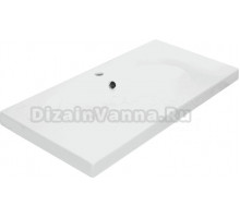 Мебельная раковина Sanita luxe Next 90 накладная, белая, прямоугольная, фарфор