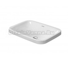 Раковина встраиваемая сверху Duravit DuraStyle 0372600000 60 глянцевая белая, прямоугольная, фаянс
