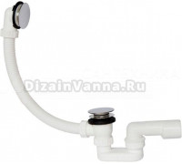Слив-перелив для ванны Plastbrno EVK0150 52 мм, клик-клак, хром, с сифоном