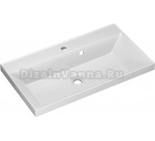 Мебельная раковина СаНта Classic 70 накладная, белая, прямоугольная, искусственная мрамор