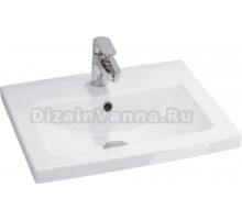 Мебельная раковина IDDIS 001 50 накладная, белая, прямоугольная, фарфор