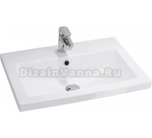 Мебельная раковина IDDIS 001 60 накладная, белая, прямоугольная, фарфор