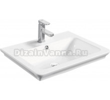 Мебельная раковина BelBagno Torino 60 накладная, белая, прямоугольная, фаянс