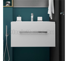 Тумба под раковину без столешницы 1MarKa Соната 75П с 1 ящиком, белый глянец