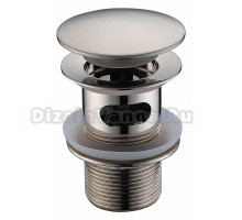 Донный клапан для раковины Wasserkraft Push-up A073 с переливом, светло-серый