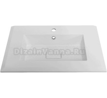 Мебельная раковина Cezares Bellagio 71 накладная, bianco opaco, прямоугольная, искусственная камень