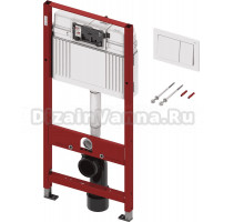 Инсталляция с кнопкой TECE Base Base цвет белый, крепление к полу и стене