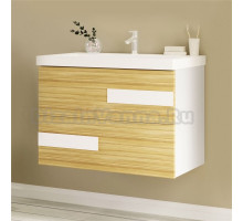 Тумба под раковину без столешницы Marka One Mix 60П ПП с 2 ящиками, коко боло