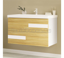 Тумба под раковину без столешницы Marka One Mix 80П ПП с 2 ящиками, коко боло