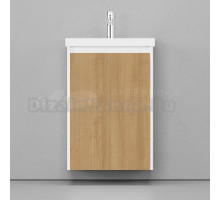 Тумба под раковину без столешницы Velvex Klaufs 50.2D белая, шатанэ, подвесная