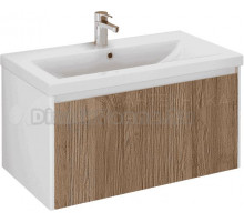 Тумба под раковину без столешницы Velvex Klaufs 80.1Y белая, шатанэ,  подвесная