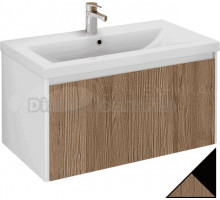 Тумба под раковину без столешницы Velvex Klaufs 80.1Y черная, шатанэ, подвесная