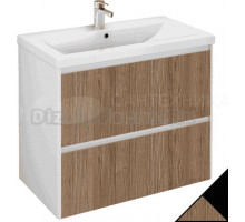 Тумба под раковину без столешницы Velvex Klaufs 80.2Y черная, шатанэ, подвесная