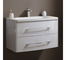 Тумба с раковиной Aqwella 5 stars Neringa 80 подвесная, глянцевая белая