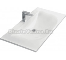 Мебельная раковина Cezares CEZ1000/500-LV-MR 100 накладная, белая, прямоугольная, искусственная мрамор