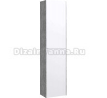 Шкаф-пенал для ванной Aqwella 5 stars Mobi 35 бетон светлый, белый