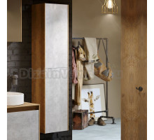 Шкаф-пенал для ванной Aqwella 5 stars Mobi 35 дуб балтийский, бетон светлый