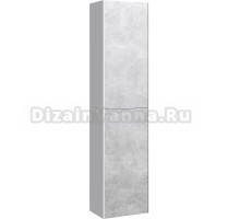 Шкаф-пенал для ванной Aqwella 5 stars Mobi 35 белый, бетон светлый