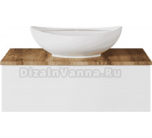 Тумба под раковину без столешницы Misty Ива 90 белая, каштан