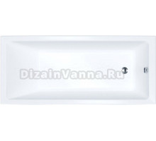 Акриловая ванна 1ACReal ОМР Palermo Щ0000028758 без опоры 180x80 см, пристенная, белая