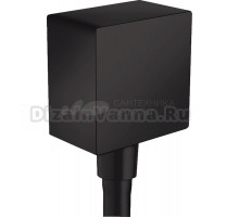 Шланговое подключение Hansgrohe Fixfit Square 26455670 матовое черное