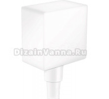 Шланговое подключение Hansgrohe Fixfit Square 26455700 матовое белое