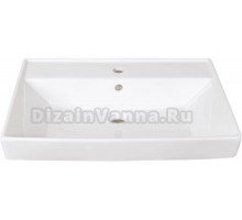 Мебельная раковина Универсал Енисей 60 накладная, белая, прямоугольная, фаянс