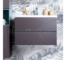 Тумба под раковину без столешницы Бриклаер Кристалл 70 софт графит