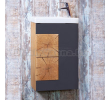 Тумба под раковину без столешницы Бриклаер Фостер 40 дуб золотой, антрацит